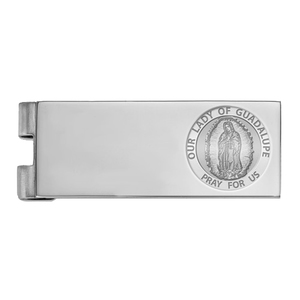 Stainless Steel Engravable Our Lady of Guadalupe Money Clip