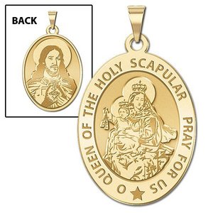 Scapular Religious Medal  OVAL  EXCLUSIVE 