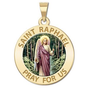 Saint Raphael  Color EXCLUSIVE  Religious Medal