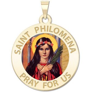 Saint Philomena Round Medal  Color EXCLUSIVE 