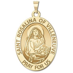 Saint Rosalina of Villeneuve Oval Religious Medal  EXCLUSIVE 