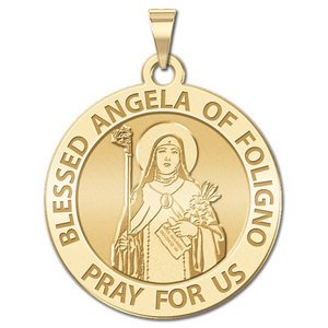 Blessed Angela of Foligno Round Religious Medal  EXCLUSIVE 