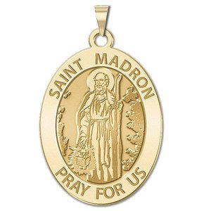 Saint Madron OVAL Religious Medal   EXCLUSIVE 