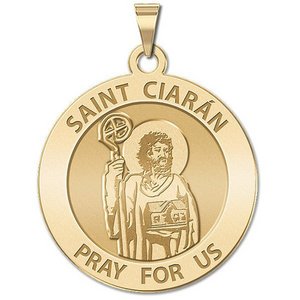 Saint Ciaran Round Religious Medal    EXCLUSIVE 