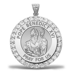 Pope Benedict XVI CZ Religious Round Medal    EXCLUSIVE 