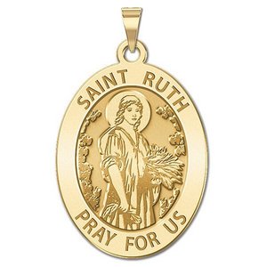 Saint Ruth Religious Medal   Oval  EXCLUSIVE 