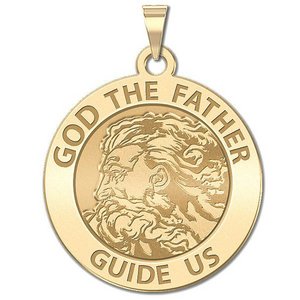 GOD The Father Round Religious Medal  EXCLUSIVE 