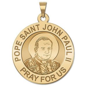 Pope Saint John Paul II  Younger Version  Religious Medal  EXCLUSIVE 