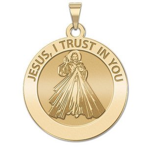Divine Mercy Round Religious Medal  EXCLUSIVE 