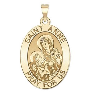 Saint Anne Oval Religious Medal  EXCLUSIVE 