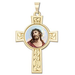 Ecce Homo Cross Religious Medal   Color EXCLUSIVE 