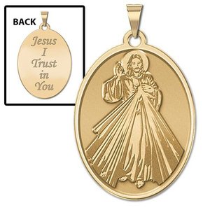 Divine Mercy Double Sided Oval Religious Medal  EXCLUSIVE 