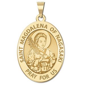 Saint Magdalena of Nagasaki Religious Medal   Oval  EXCLUSIVE 