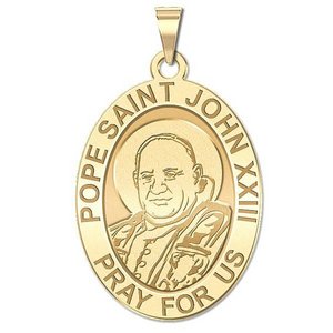 Pope Saint John XXIII Oval Religious Medal  EXCLUSIVE 