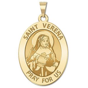 Saint Verena   Oval Religious Medal  EXCLUSIVE 