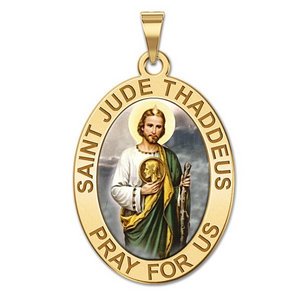 Saint Jude Religious Medal   Color EXCLUSIVE 