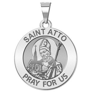 Saint Atto Round Religious Medal  EXCLUSIVE 