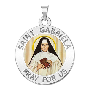 Saint Gabriela Round Color Religious Medal   EXCLUSIVE 