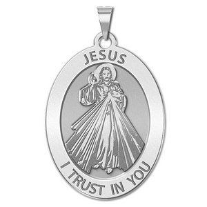Divine Mercy Oval Religious Medal  EXCLUSIVE 