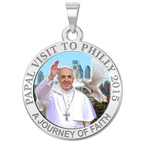 Pope Francis Papal Philadelphia  PA Visit 2015    A Journey of Faith  Color Medal