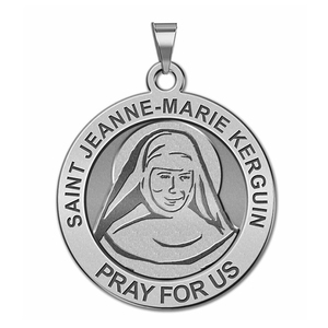 Saint Jeanne Marie Kerguin Round Religious Medal  EXCLUSIVE 