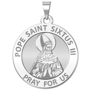 Pope Saint Sixtus III Religious Medal  EXCLUSIVE 