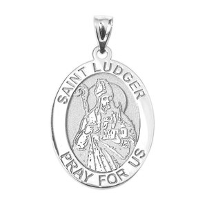 Saint Ludger OVAL Religious Medal  EXCLUSIVE 