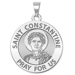 Saint Constantine Round Religious Medal    EXCLUSIVE 