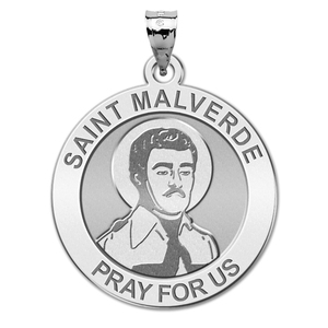 Saint Malverde Round Religious Medal