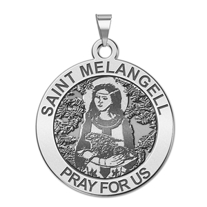 Saint Melangell Round Religious Medal  EXCLUSIVE 