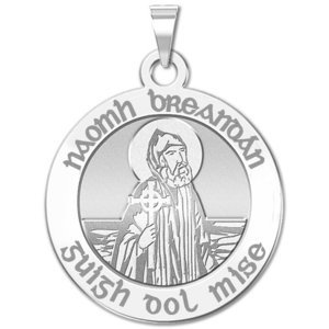Saint Brendan   Gaelic    Round Religious Medal    EXCLUSIVE 