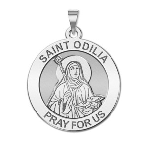 Saint Odilia Round Religious Medal