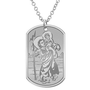 Saint Christopher Dog tag Religious Medal  EXCLUSIVE 