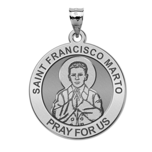 Saint Francisco Marto Round Religious Medal  EXCLUSIVE 