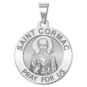 Saint Cormac Round Religious Medal    EXCLUSIVE 