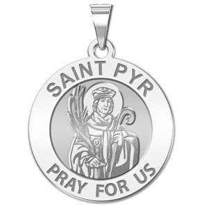 Saint Pyr Religious Medal  Round EXCLUSIVE 
