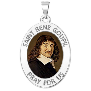 Saint Rene Goupil OVAL Religious Medal Color