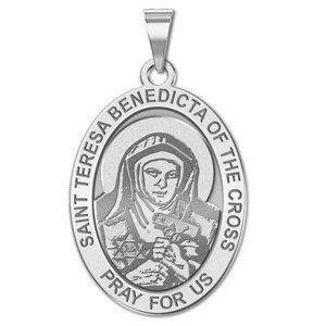 Saint Teresa Benedicta of the Cross   Oval Religious Medal  EXCLUSIVE 