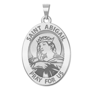 Saint Abigail Religious Medal   Oval  EXCLUSIVE 