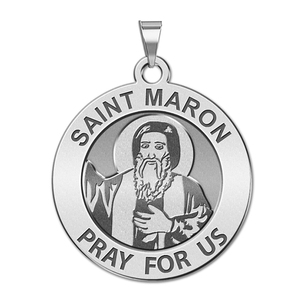 Saint Maron Round Religious Medal  EXCLUSIVE 