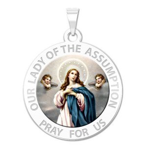 Our Lady of the Assumption Religious Medal   Color EXCLUSIVE 