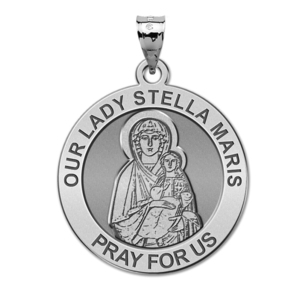 Our Lady Stella Maris Round Religious Medal  EXCLUSIVE 