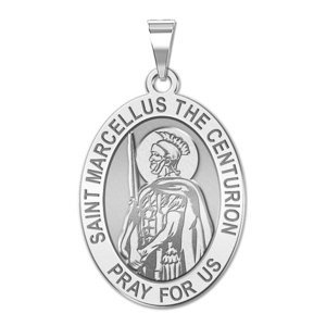 Saint Marcellus the Centurion Oval Religious Medal   EXCLUSIVE 