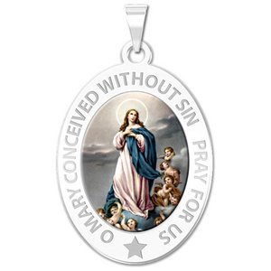 Immaculate Conception Religious Medal   Color EXCLUSIVE 