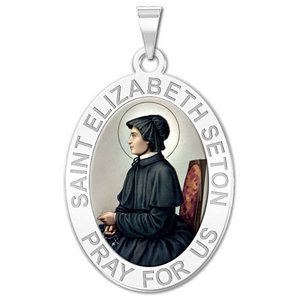 Saint Elizabeth Seton OVAL Religious Medal   EXCLUSIVE 