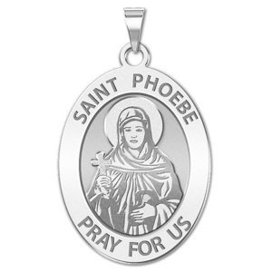 Saint Phoebe Oval Religious Medal  Round EXCLUSIVE 