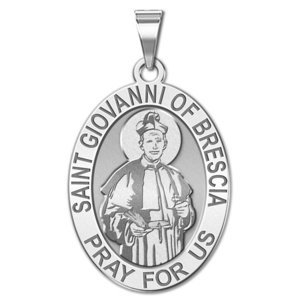 Saint Giovanni of Brescia OVAL Religious Medal  EXCLUSIVE 