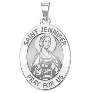 Saint Jennifer Religious Oval Medal  EXCLUSIVE 