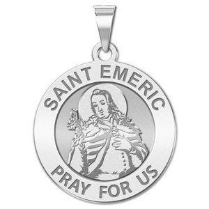 Saint Emeric Round Religious Medal    EXCLUSIVE 