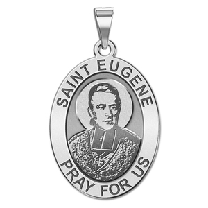 Saint Eugene Oval Religious Medal  EXCLUSIVE 